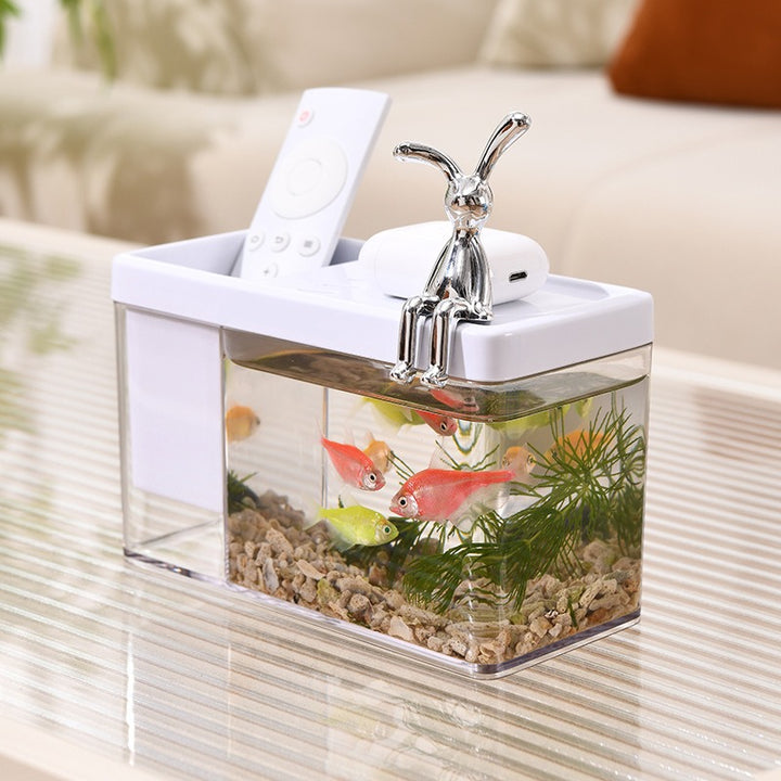 Mini Desktop Aquarium with Pen Holder