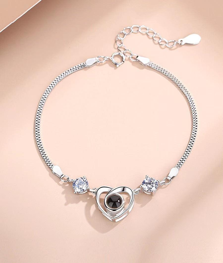 100 Kinds Of Silver Projection Bracelet Women I Love Your Creativity - Trendha