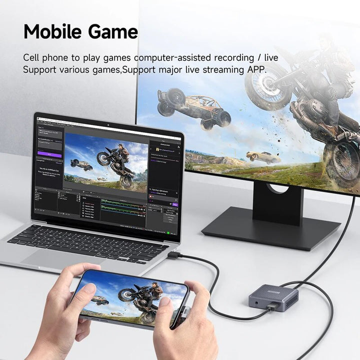 4K HDMI Video Capture Card with Loop Out - 1080P Game Recording and Live Streaming for Consoles and PC