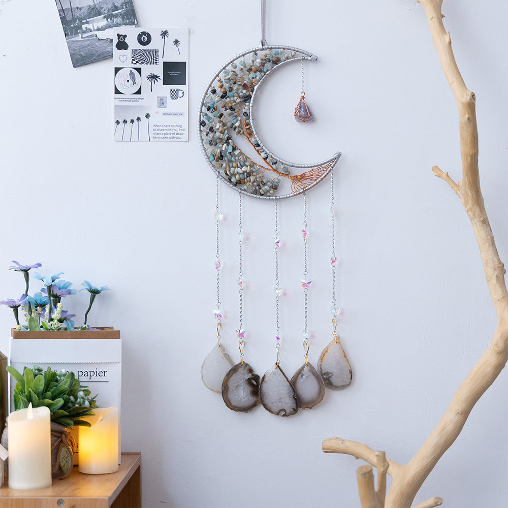 Natural Agate Crystal Crushed Stone Dream Catcher