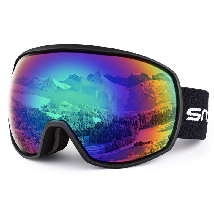 New double-layer anti-fog ski goggles, mountaineering ski goggles, men's and women's snow glasses card myopia