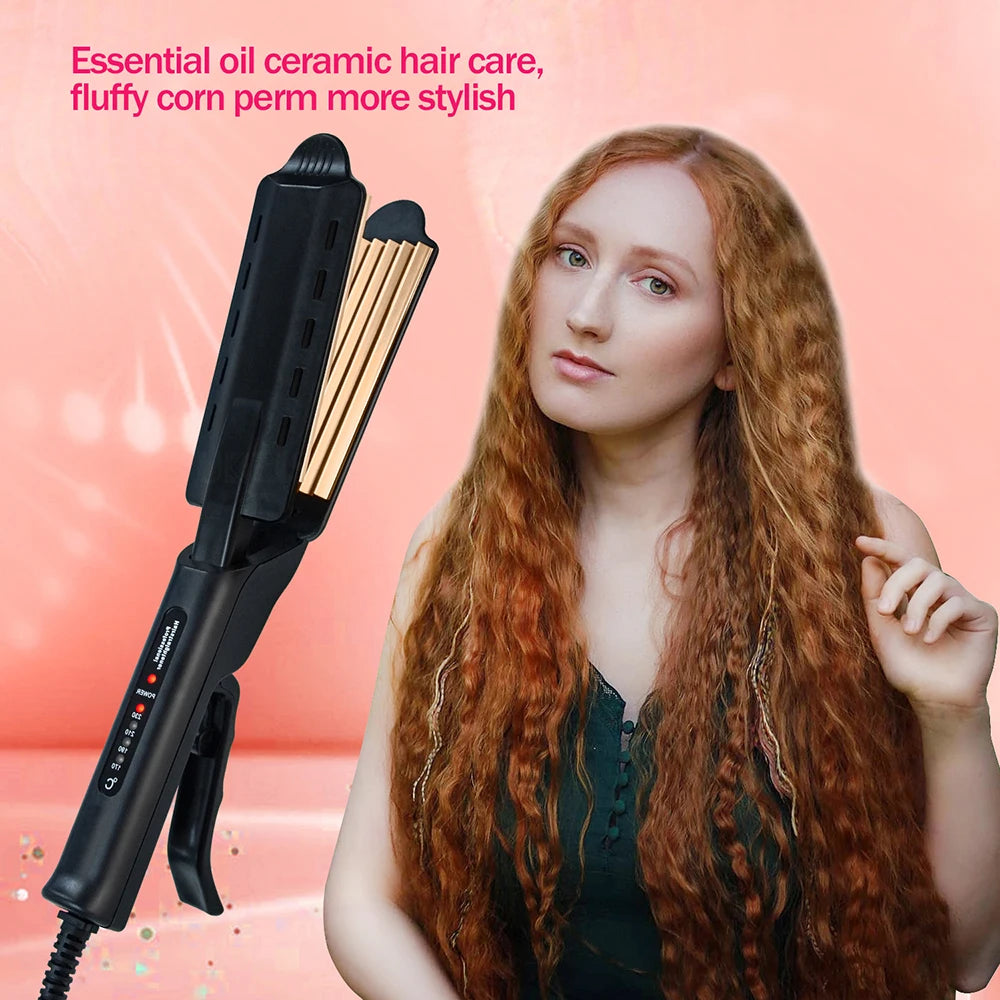 Ceramic Hair Curler & Electric Hair Crimper for Waves and Corrugation