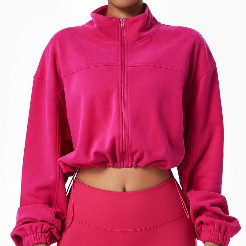 Chic Cotton-Poly Blend Long Sleeve Hooded Sweatshirt for Women
