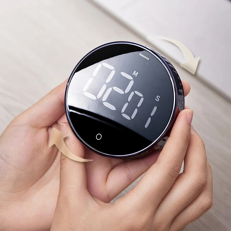 Multi-Function Magnetic Kitchen Timer: Digital Countdown and Stopwatch with LED Display