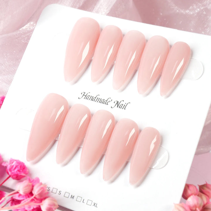 Nude Pink Press-On Fake Nails