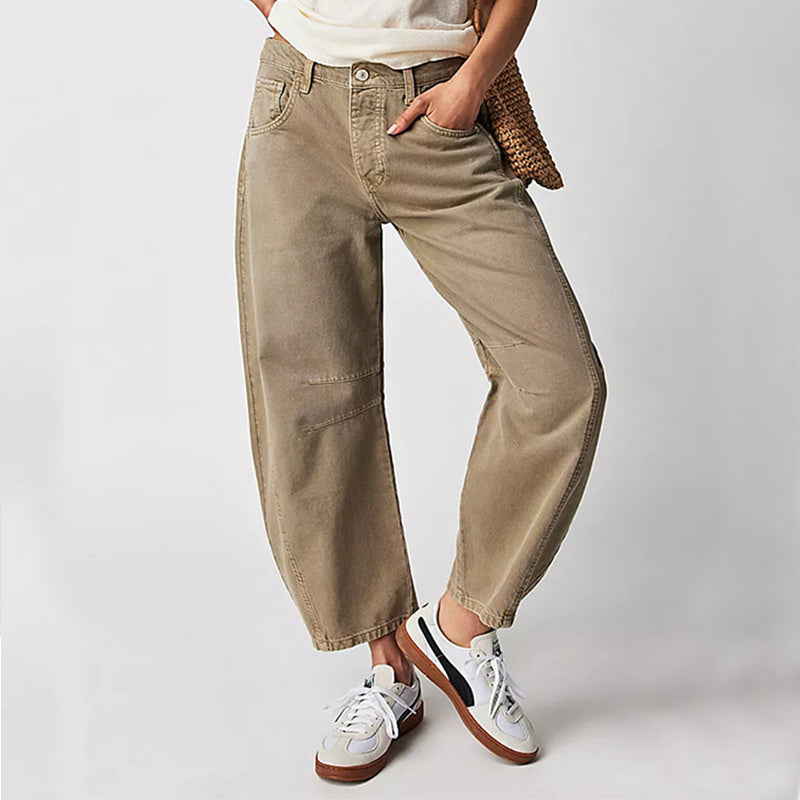 Fashion Loose Wide-leg Pants Summer Sports Straight Trousers Women&