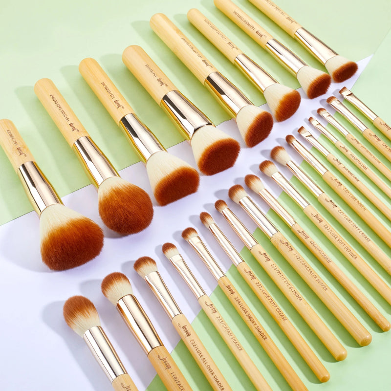 25pcs Synthetic Hair Brushes for Foundation, Eyeshadow, and Contouring