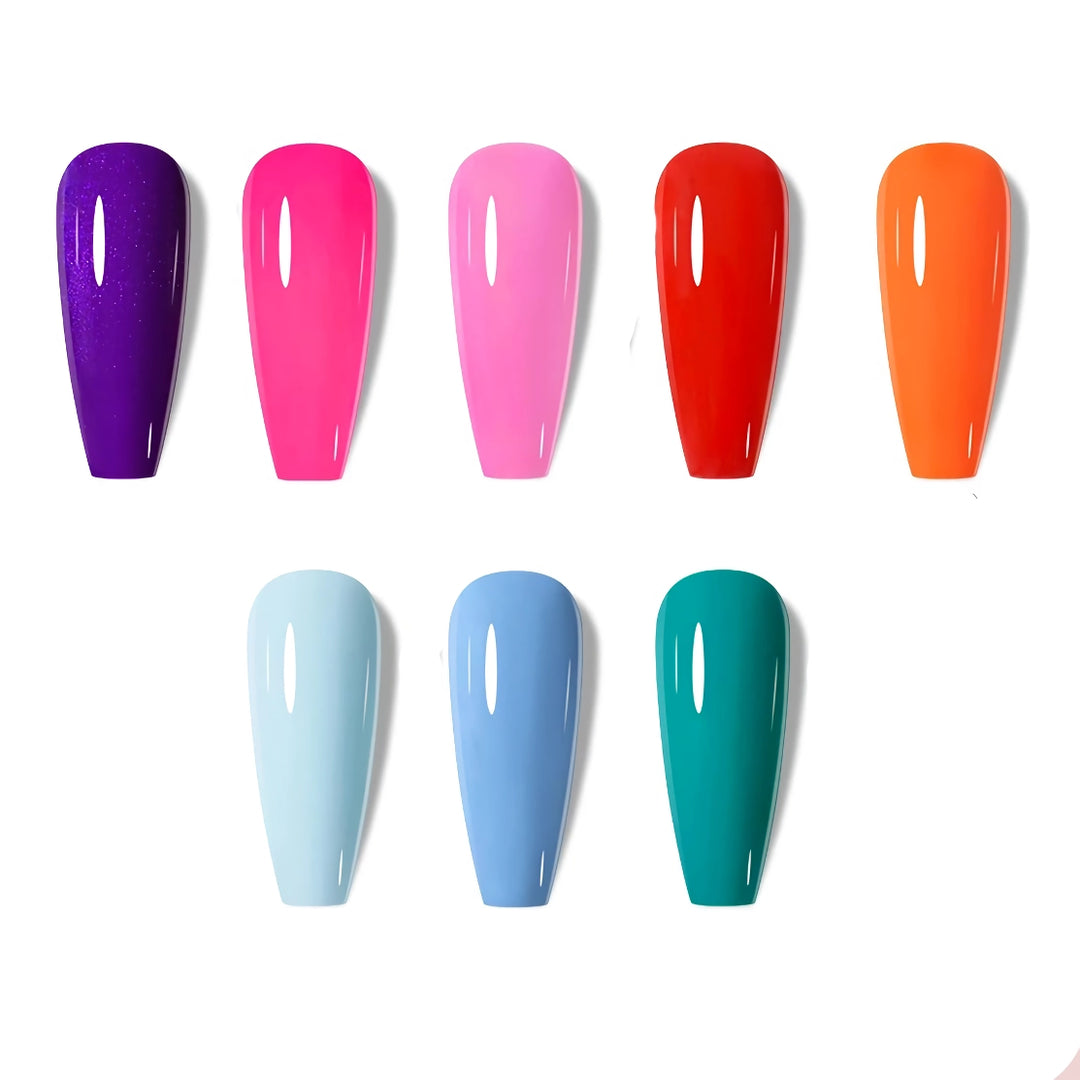 15ml Glass Bottle Neon Color Gel Nail Polish - Soak Off UV LED Semi-permanent Manicure