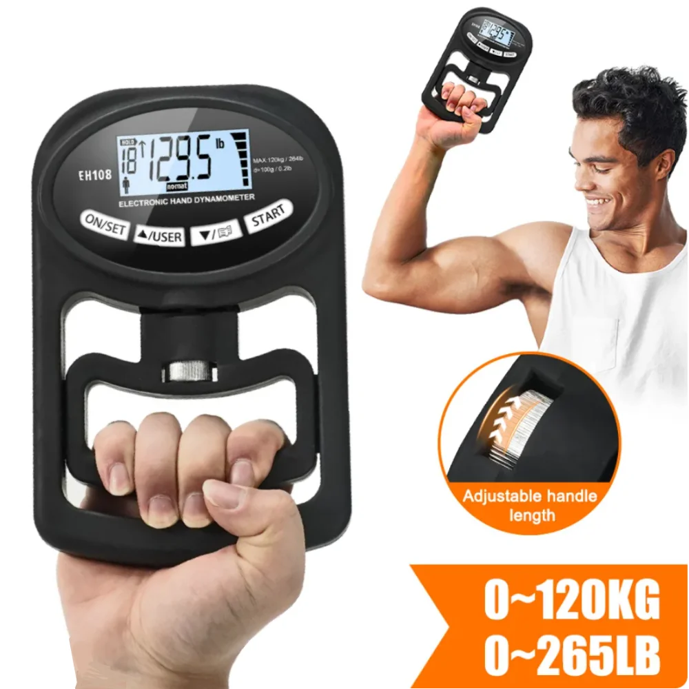 Digital Grip Strength Trainer with USB LCD Display