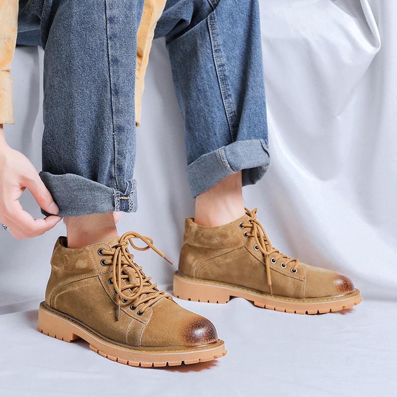 Men's Suede Ankle Boots for Outdoor and Work