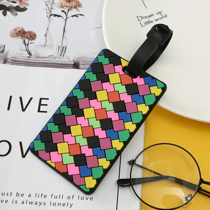 Geometric Soft Silicone Luggage Tags