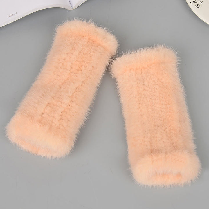 Thickened Warm Winter Wristband Mid-length Gloves