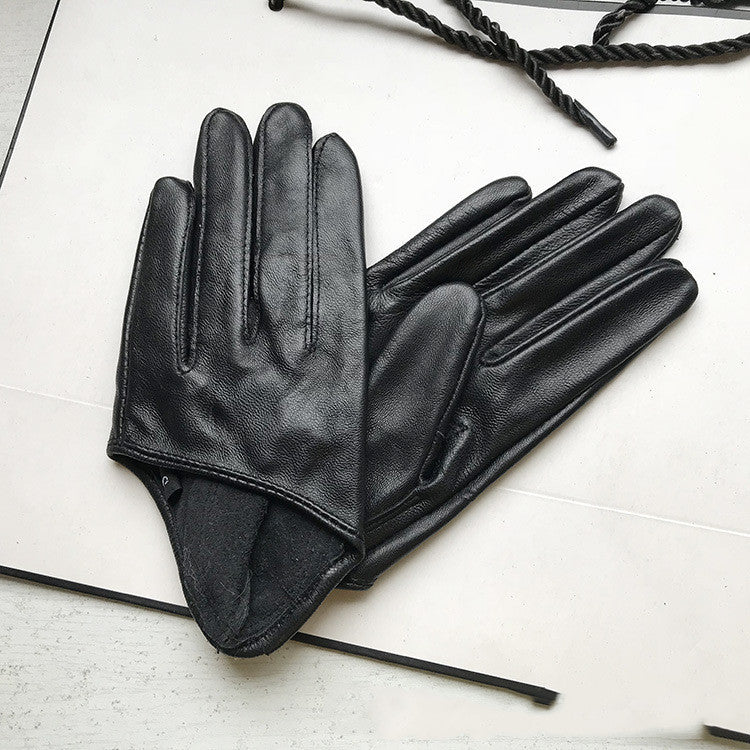 Women's Short Sheepskin Leather Gloves