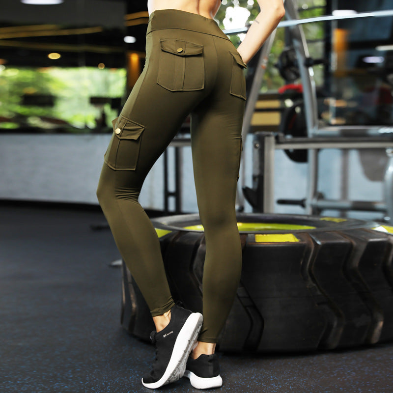 Skinny slim high elastic gym pants