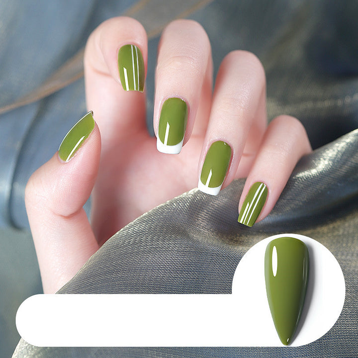 Removable Dark Green Barbie Nail Polish Glue