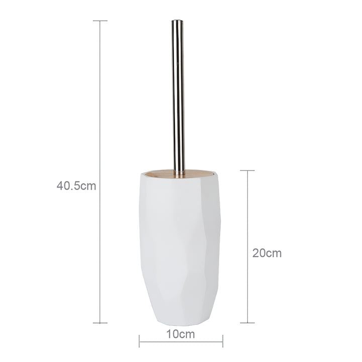 Eco-Friendly Resin Toilet Brush with Non-Slip Handle and Base