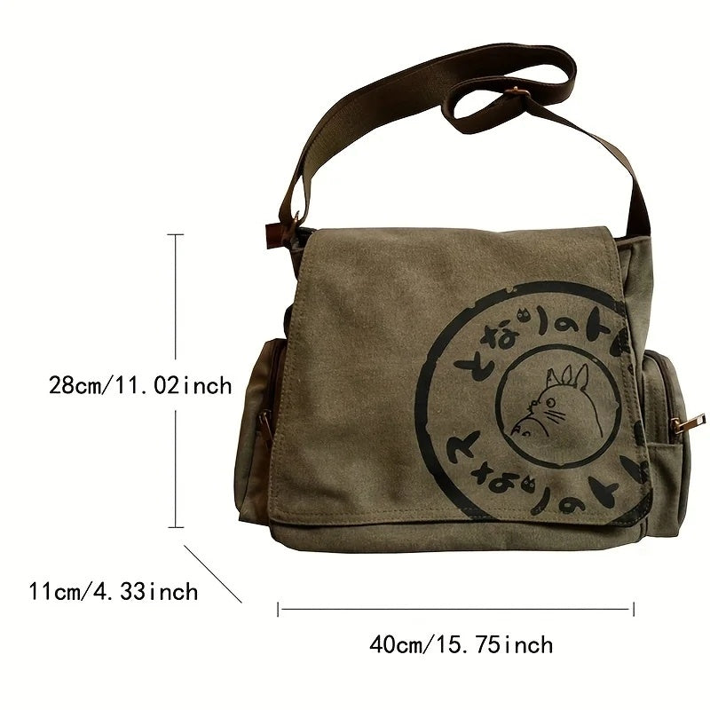 Student Schoolbag Travel Sling Canvas Bag