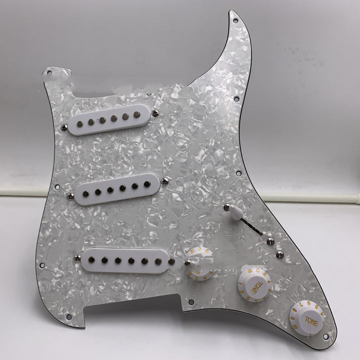 Guitar Accessories ST Full Set Accessories Electric Guitar Guard Plate ST Electric Guitar Three Single Pearl White Panel Full Set