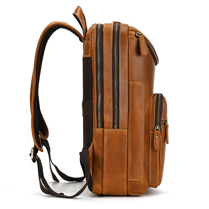 Leather Backpack Vintage Backpack Men's Cowhide