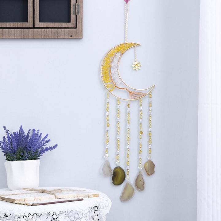 Natural Agate Crystal Crushed Stone Dream Catcher