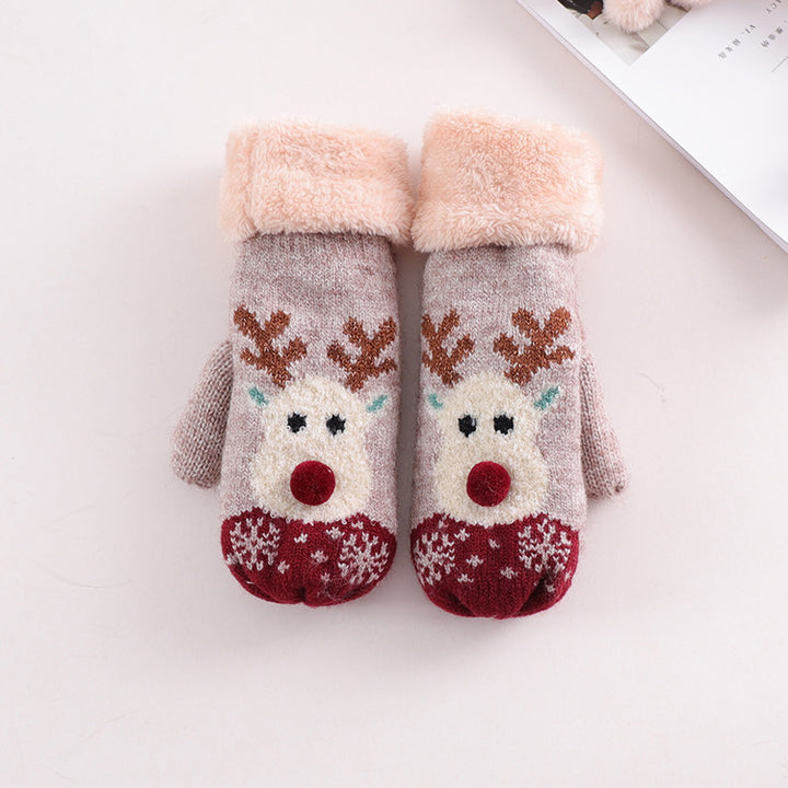 Christmas plush gloves