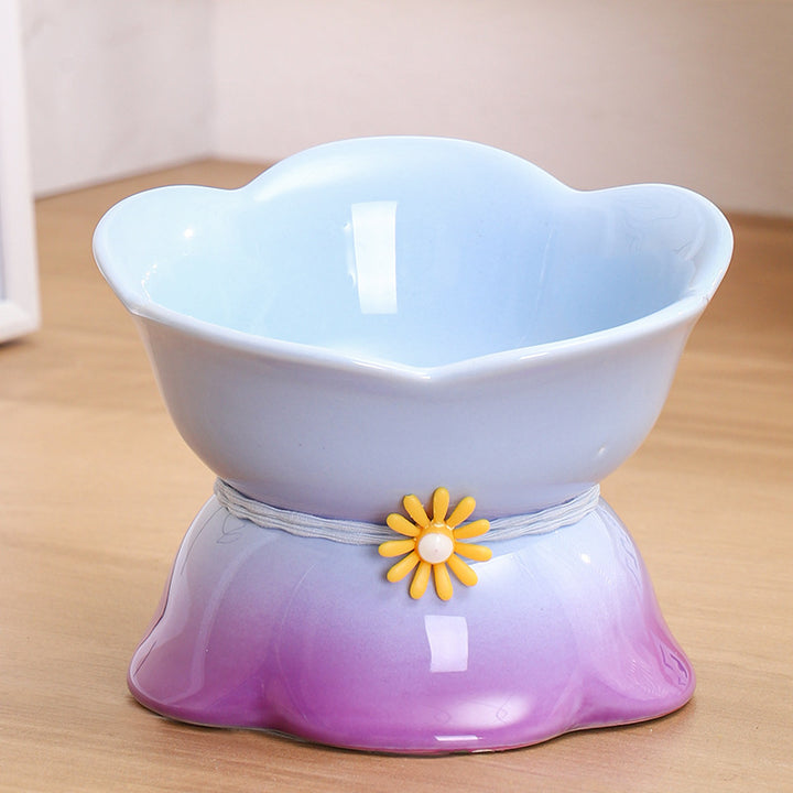 Elevated Gradient Ceramic Pet Bowl