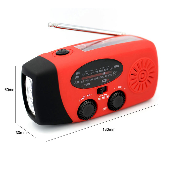 Solar Hand Crank LED Camping Lantern with AM/FM Radio and USB Charger