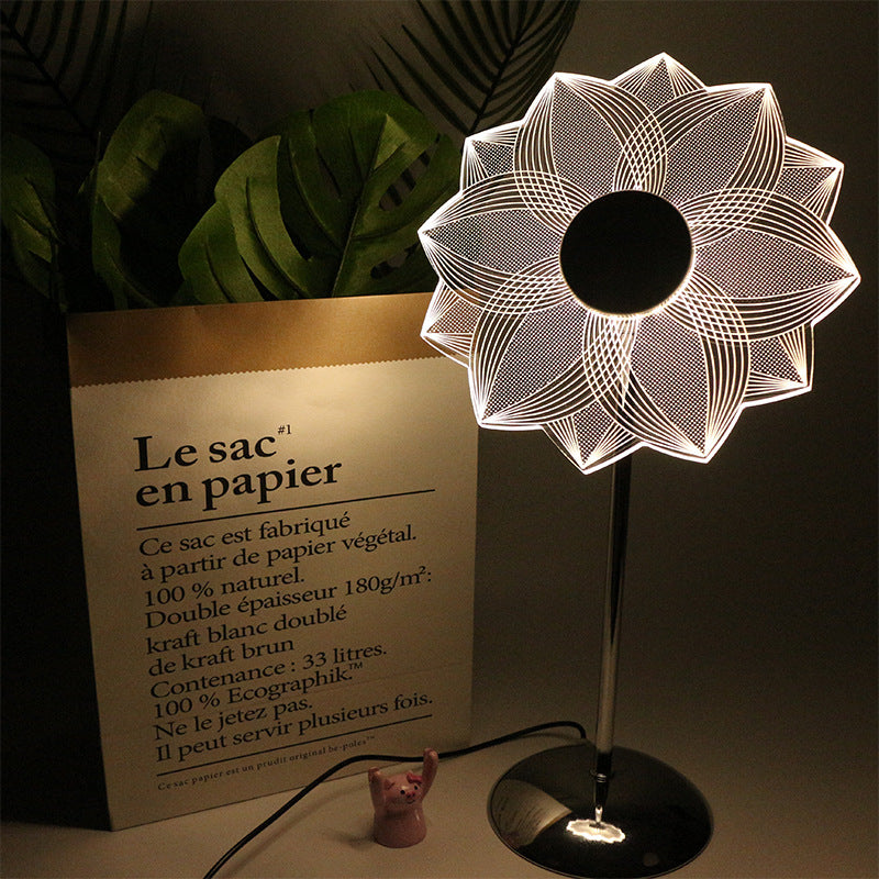 Modern LED Decorative Flower Table Lamp for Bedroom and Home Décor