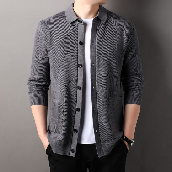 Men's Knitting Sweater Cardigan Lapel Fashion