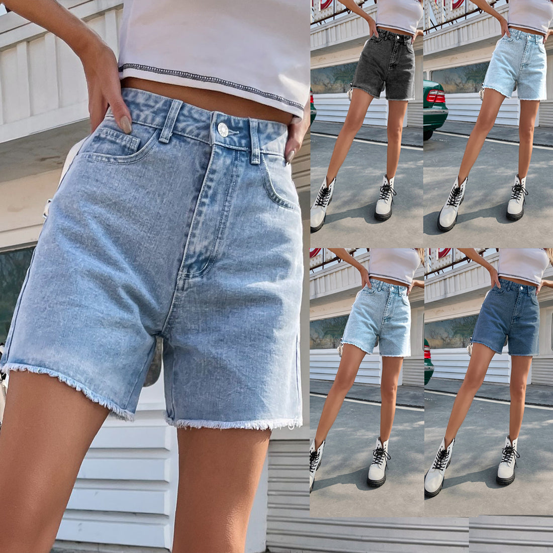High Waist Loose Casual Women's Denim Shorts