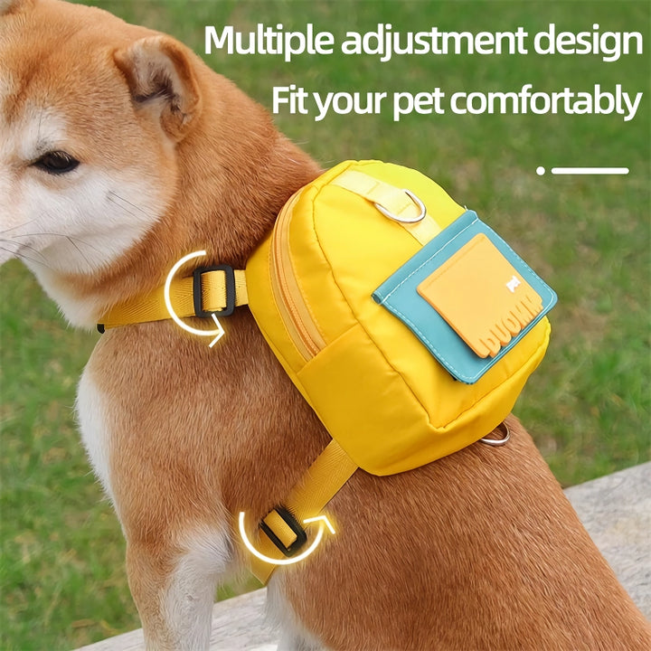 Waterproof Dog Backpack with Harness and Collar