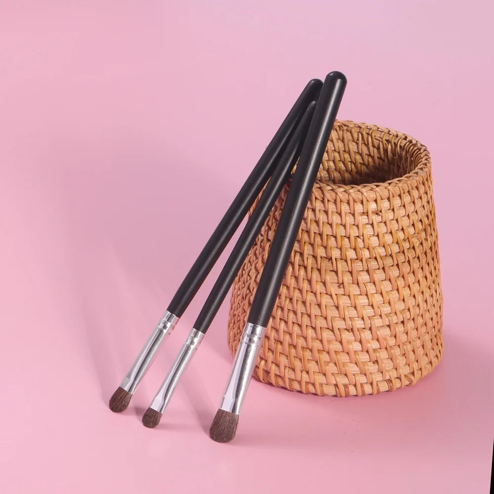 3-Piece Horse Hair Eye Makeup Brush Set