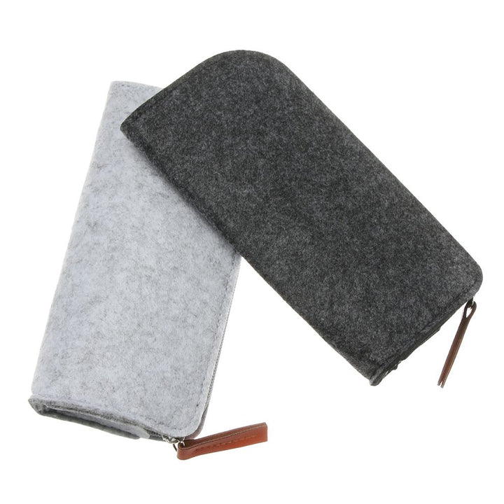 Multifunctional Wool Felt Cloth Zipper Glasses Case Bag