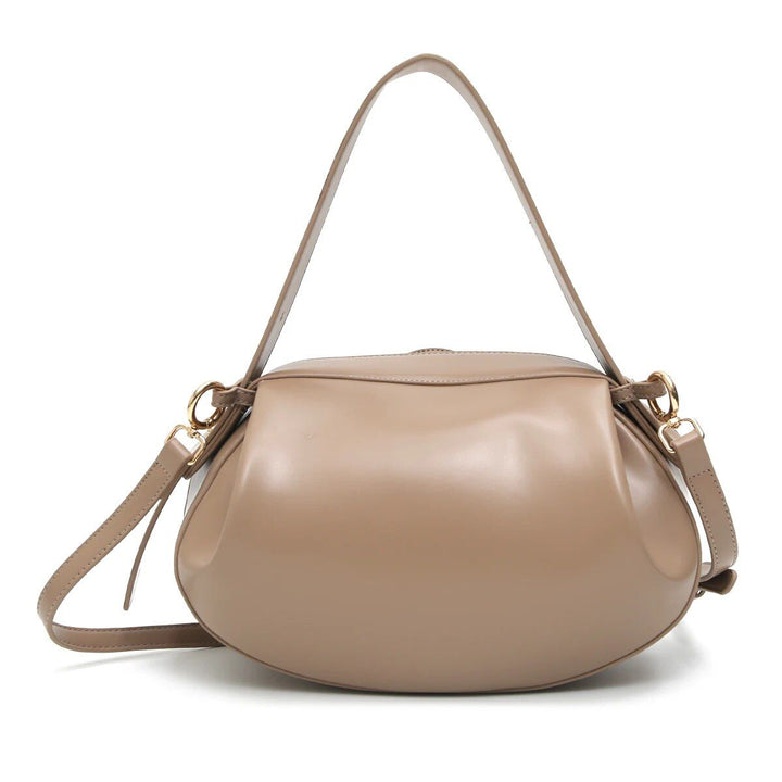 Elegant Round Vegan Leather Handbag
