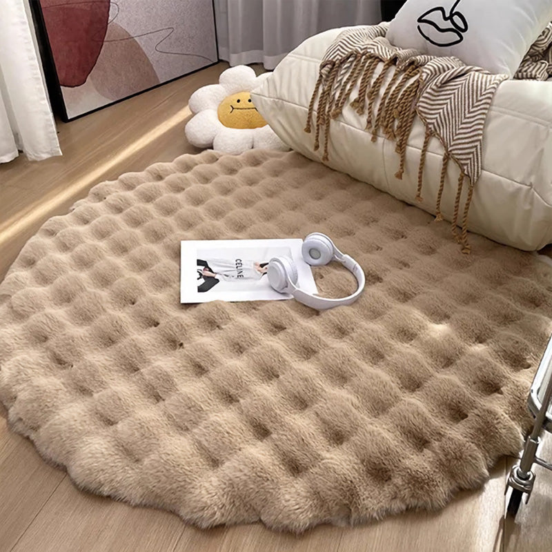 Nordic Round Plush Floor Mat