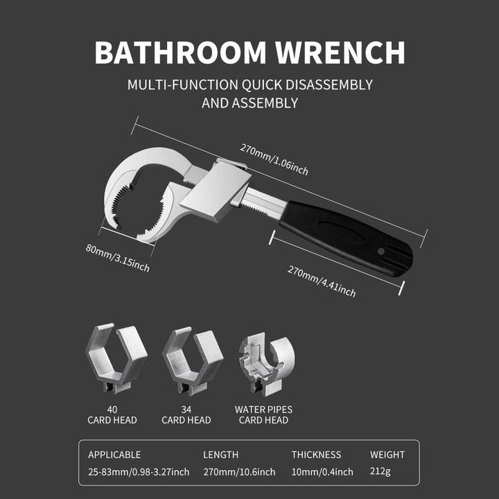 Universal Adjustable Double-Ended Wrench for Faucet and Sink Installation