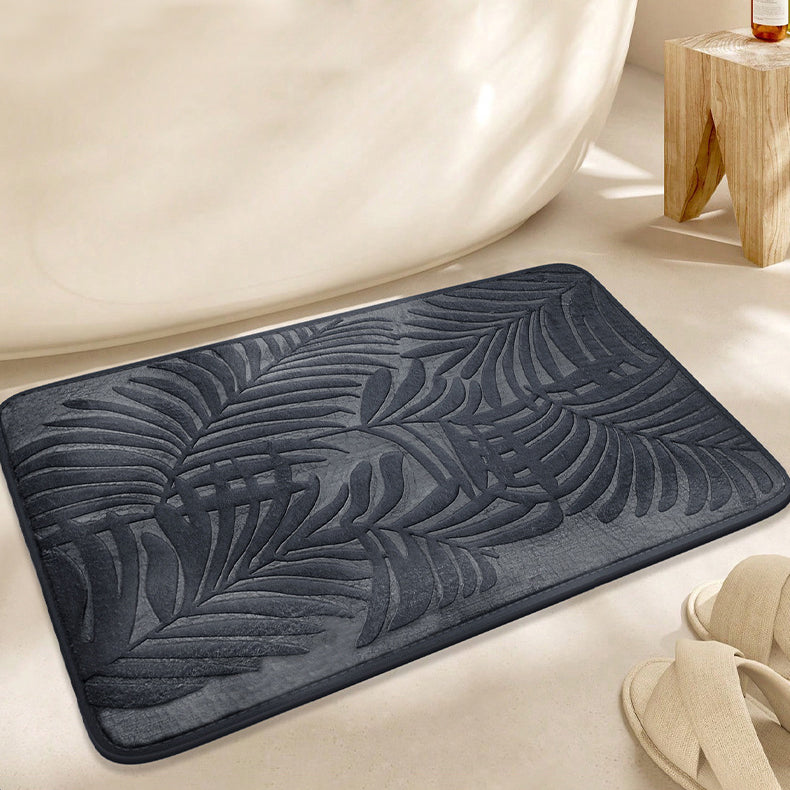 Leaf Pattern Memory Foam Bath Mat