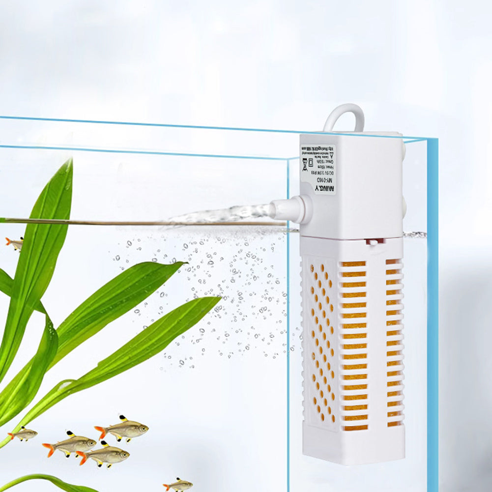 Submersible Aquarium Filter with Built-in Circulating Pump