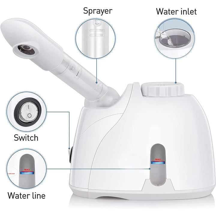 Facial Steamer & Humidifier for Deep Cleaning and Anti-Aging