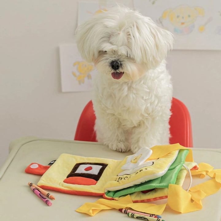 Interactive Dog Squeak & Sniff Training Toy Book