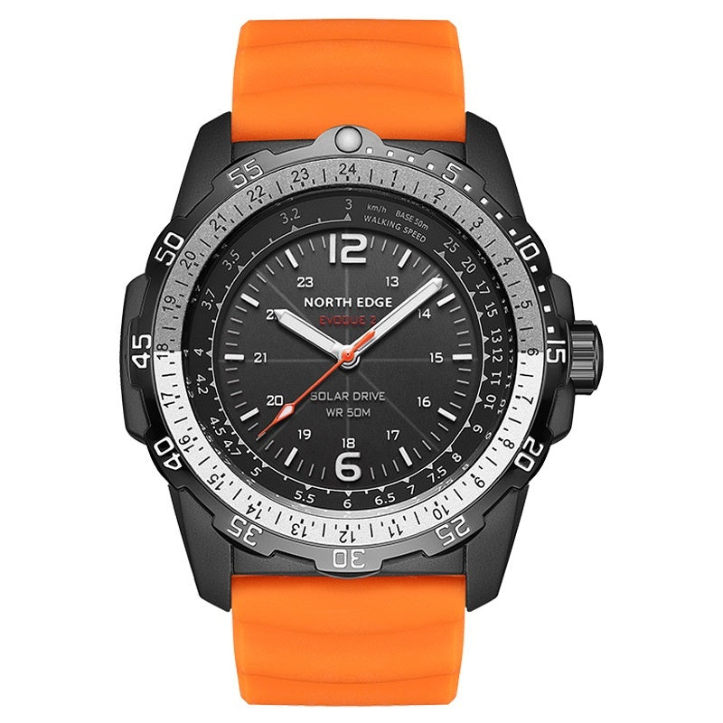 Outdoor Sports Waterproof Solar Rechargeable Watch Eco-Drive Luminous Long Endurance Swimming Men&