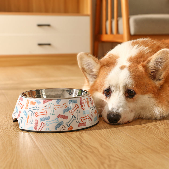 Anti-Tipping Stainless Steel Pet Food and Water Bowl