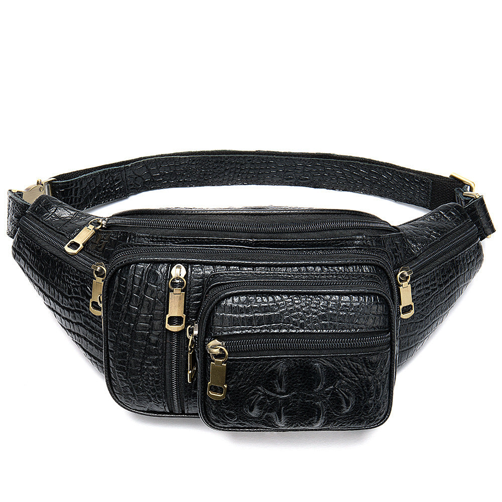 Oil Wax Leather Retro Cowhide Crossbody Chest Bag