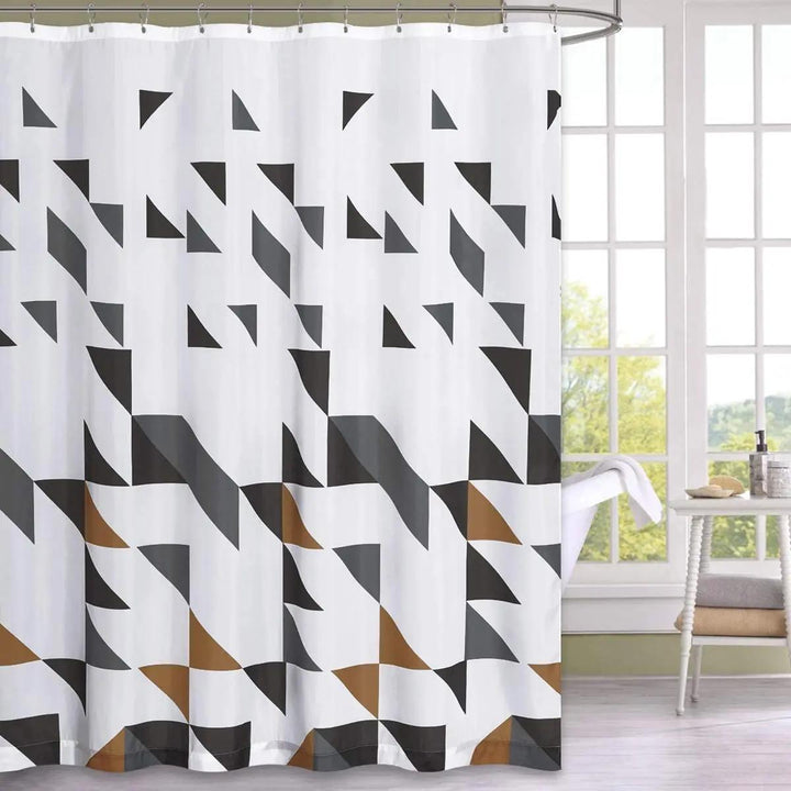 Geometric Print Waterproof Shower Curtain