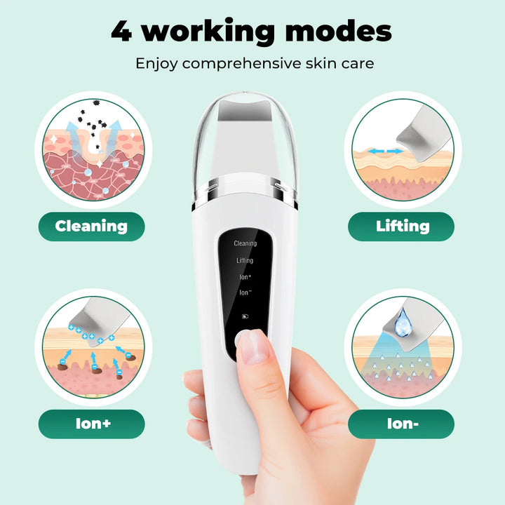 Ultrasonic Skin Scrubber for Deep Cleansing and Exfoliation