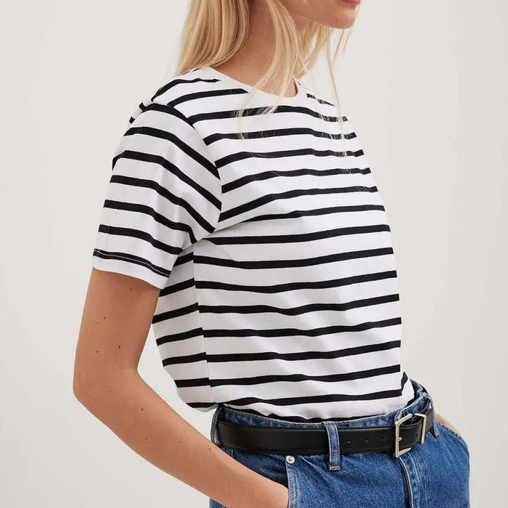 Summer Short Sleeve Striped T-Shirt