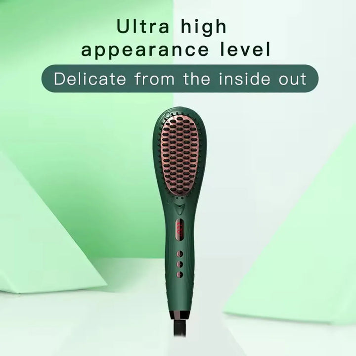 Electric Hair Straightener & Curler Brush