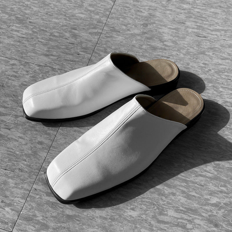 Men's Square Toe Cap Slippers Are Comfortable To Wear Outside