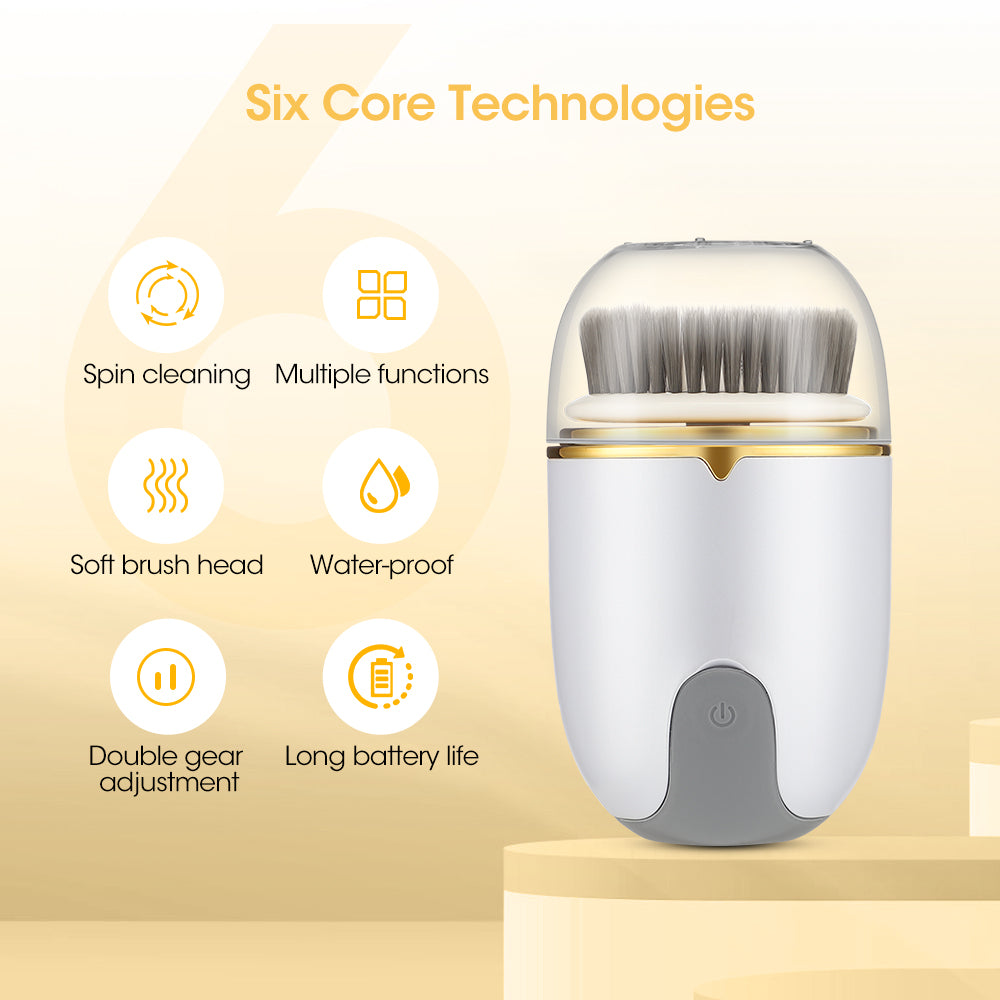 3-in-1 Rotating Facial Cleansing Brush - Deep Pore Skin Care & Massage