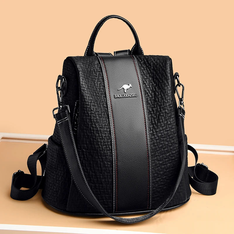 Luxury Soft Leather Backpack for Women